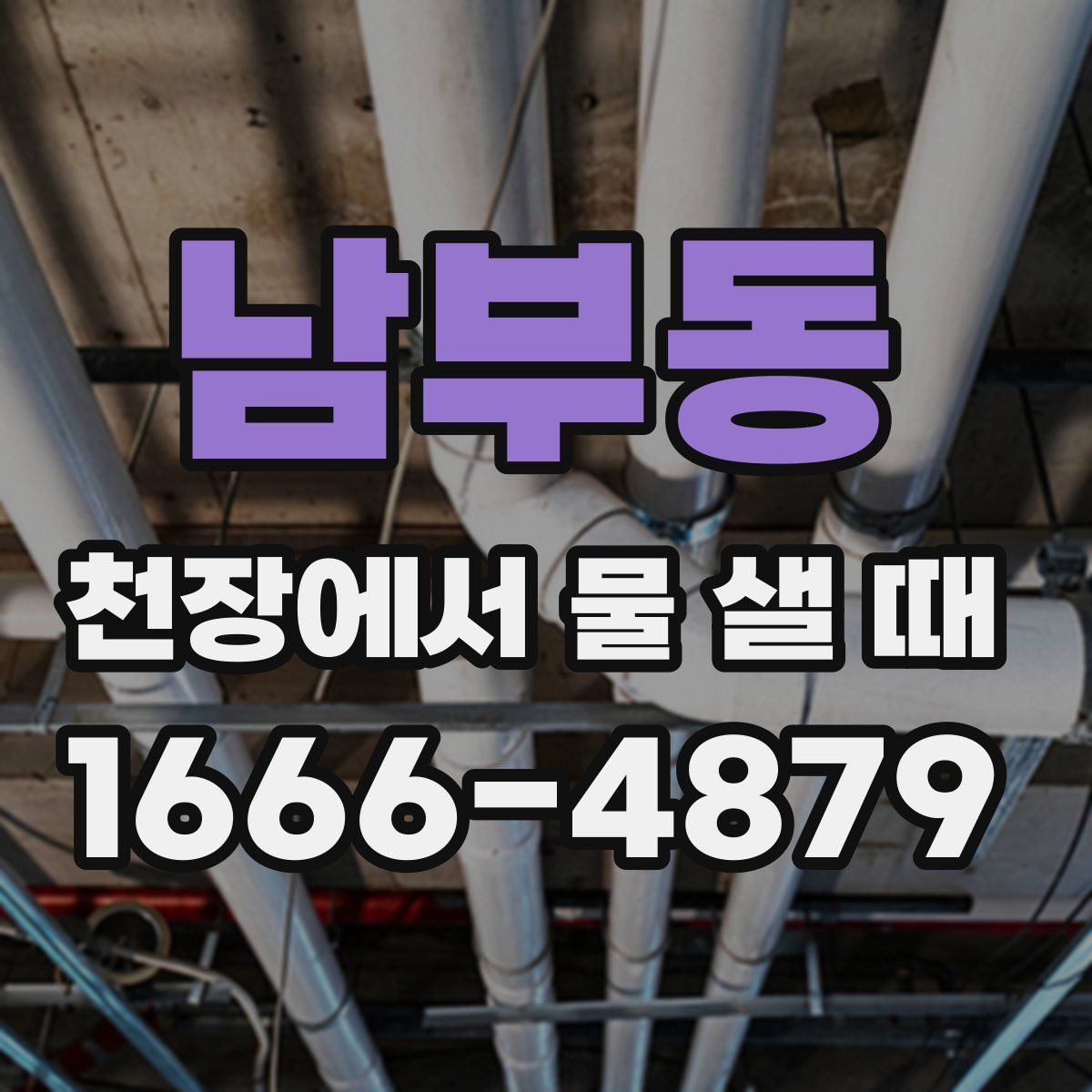 남부동 천장에서 물 샐 때
