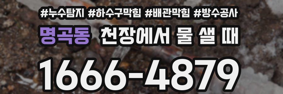 명곡동 천장에서 물 샐 때