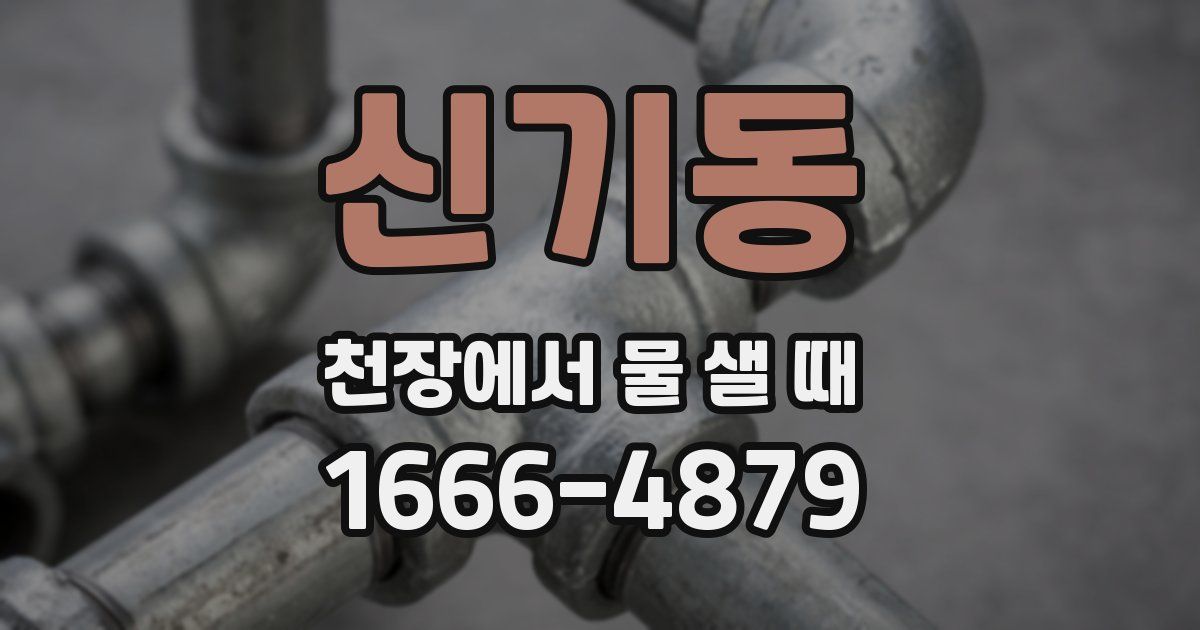 신기동 천장에서 물 샐 때