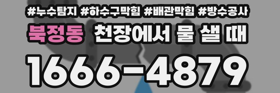 북정동 천장에서 물 샐 때