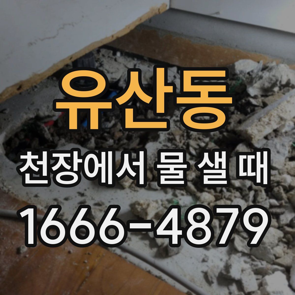 유산동 천장에서 물 샐 때