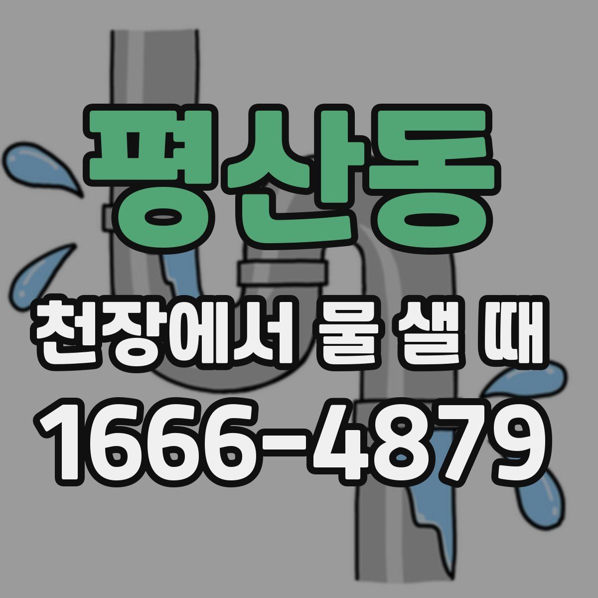 평산동 천장에서 물 샐 때
