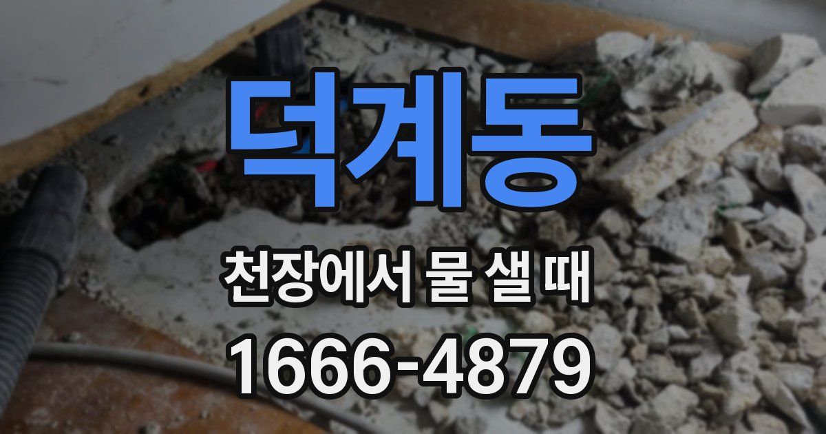 덕계동 천장에서 물 샐 때