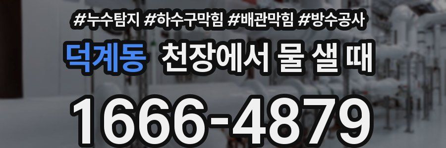 덕계동 천장에서 물 샐 때