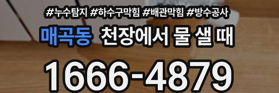 매곡동 천장에서 물 샐 때