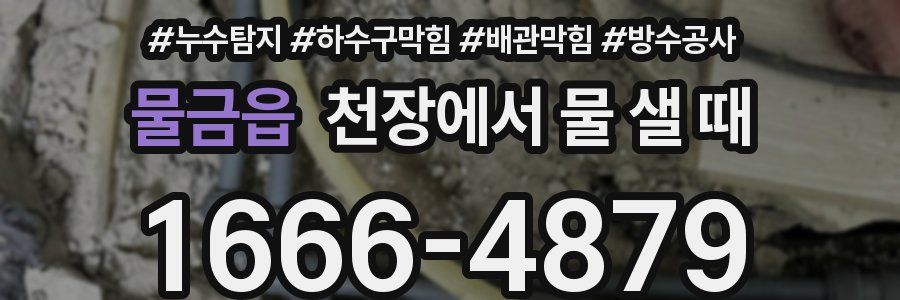물금읍 천장에서 물 샐 때