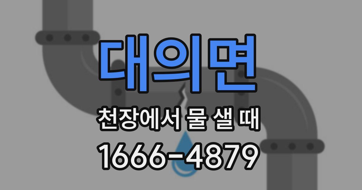 대의면 천장에서 물 샐 때