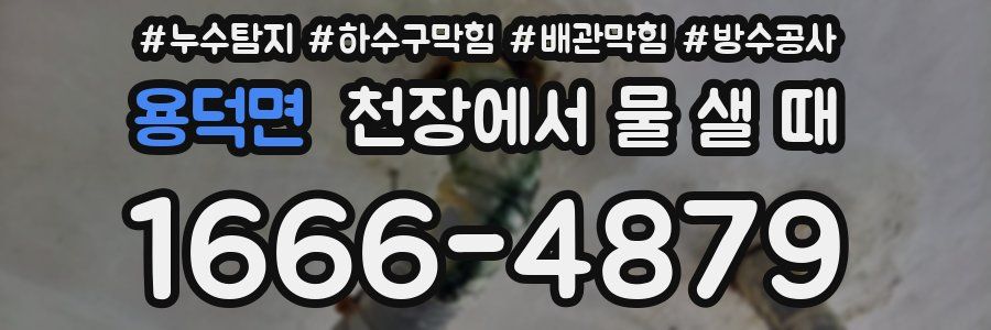 용덕면 천장에서 물 샐 때