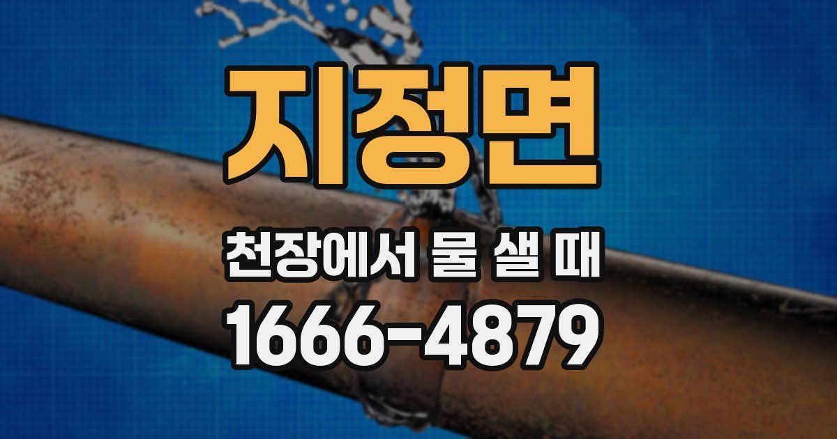 지정면 천장에서 물 샐 때