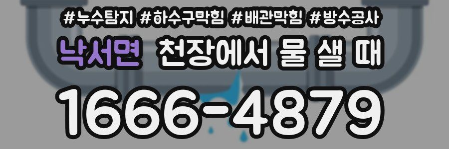 낙서면 천장에서 물 샐 때
