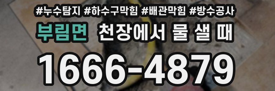 부림면 천장에서 물 샐 때
