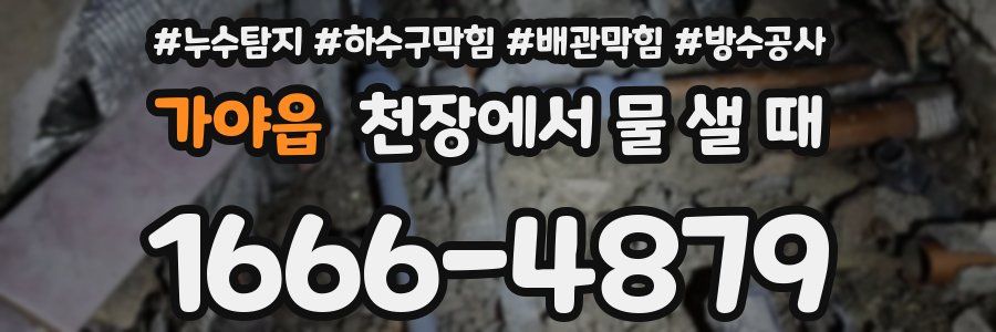 가야읍 천장에서 물 샐 때
