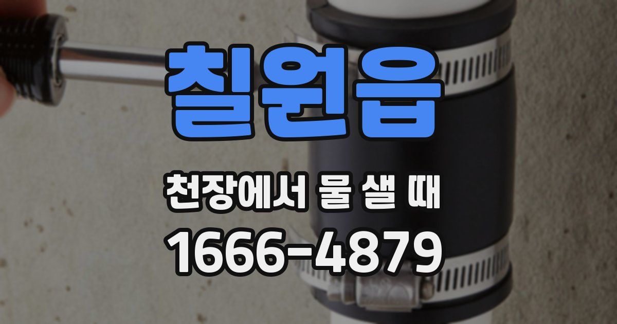 칠원읍 천장에서 물 샐 때