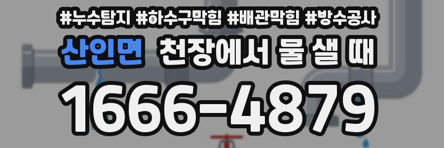 산인면 천장에서 물 샐 때
