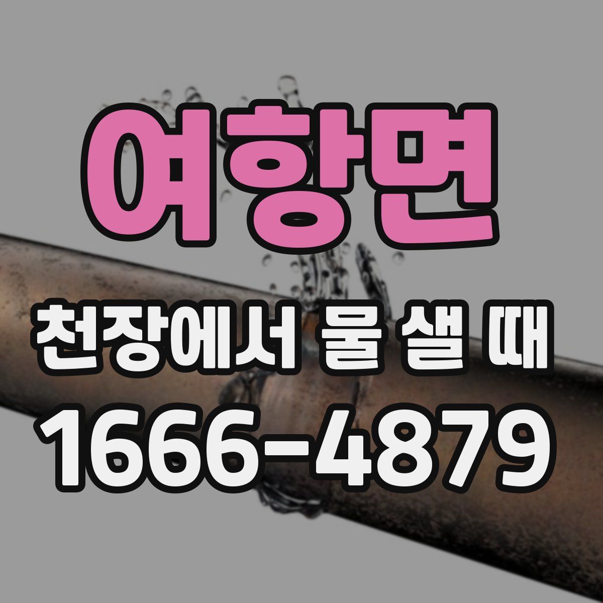 여항면 천장에서 물 샐 때