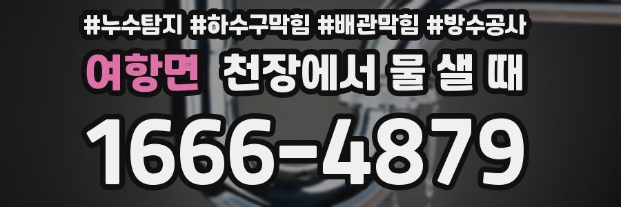 여항면 천장에서 물 샐 때