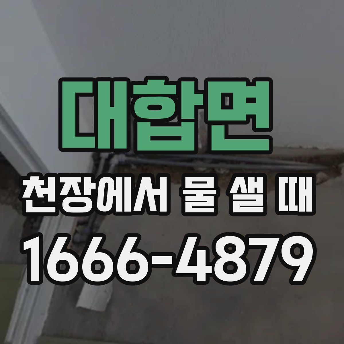 대합면 천장에서 물 샐 때