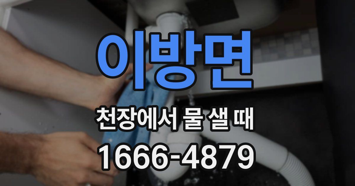 이방면 천장에서 물 샐 때