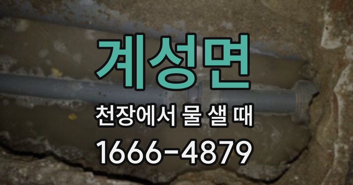 계성면 천장에서 물 샐 때