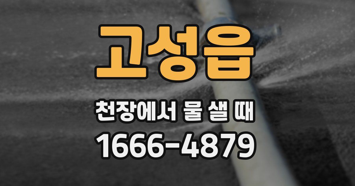 고성읍 천장에서 물 샐 때
