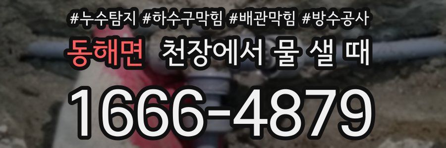 동해면 천장에서 물 샐 때