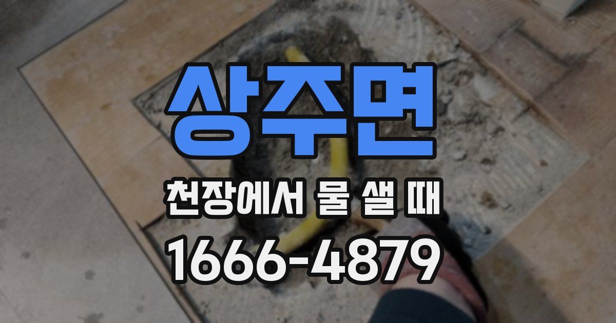상주면 천장에서 물 샐 때