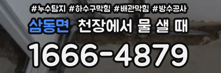 삼동면 천장에서 물 샐 때