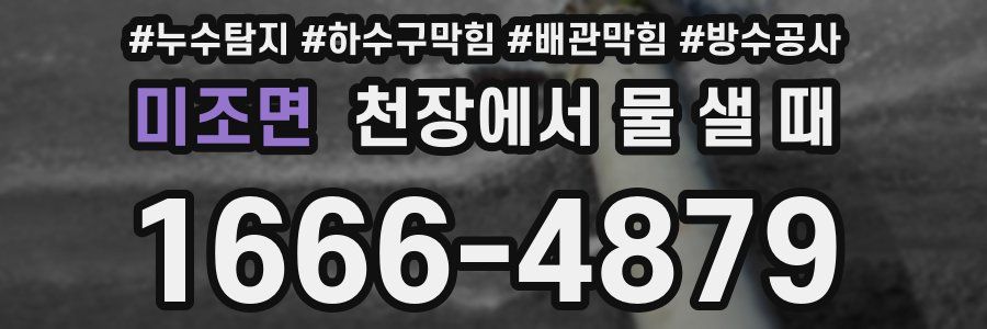 미조면 천장에서 물 샐 때