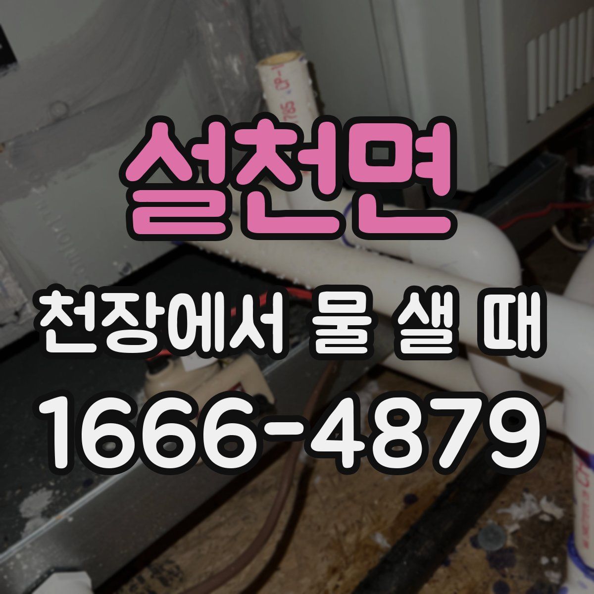 설천면 천장에서 물 샐 때