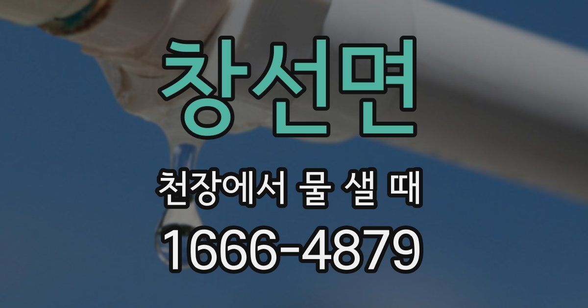 창선면 천장에서 물 샐 때