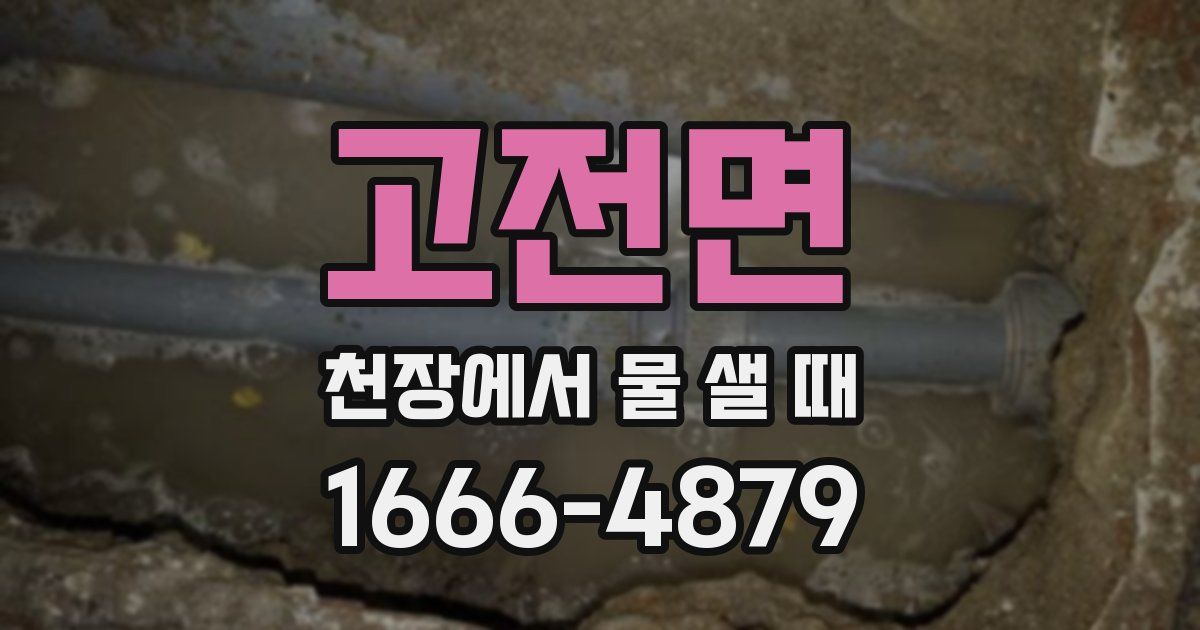 고전면 천장에서 물 샐 때