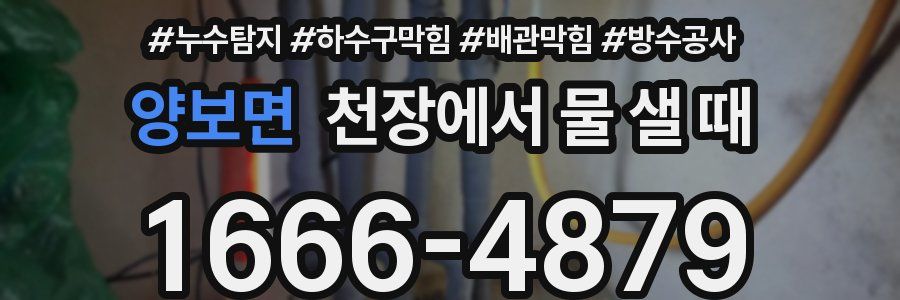 양보면 천장에서 물 샐 때