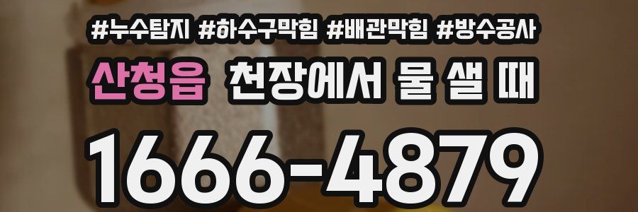 산청읍 천장에서 물 샐 때