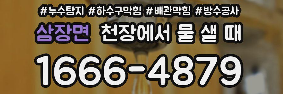 삼장면 천장에서 물 샐 때