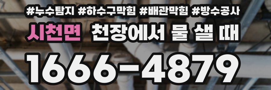 시천면 천장에서 물 샐 때