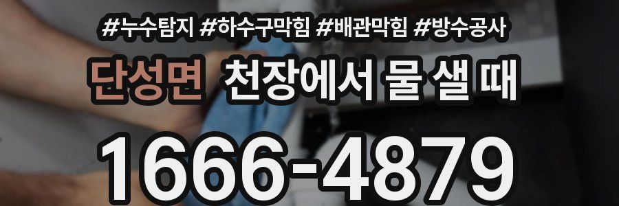 단성면 천장에서 물 샐 때