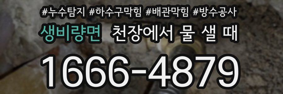 생비량면 천장에서 물 샐 때