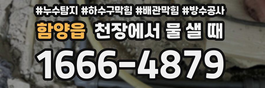 함양읍 천장에서 물 샐 때