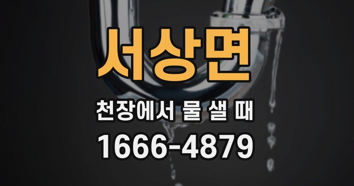 서상면 천장에서 물 샐 때