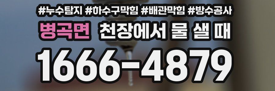 병곡면 천장에서 물 샐 때
