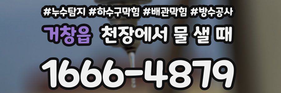 거창읍 천장에서 물 샐 때