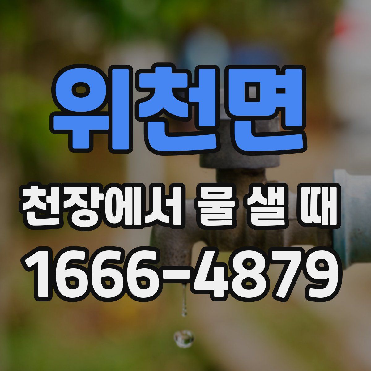 위천면 천장에서 물 샐 때