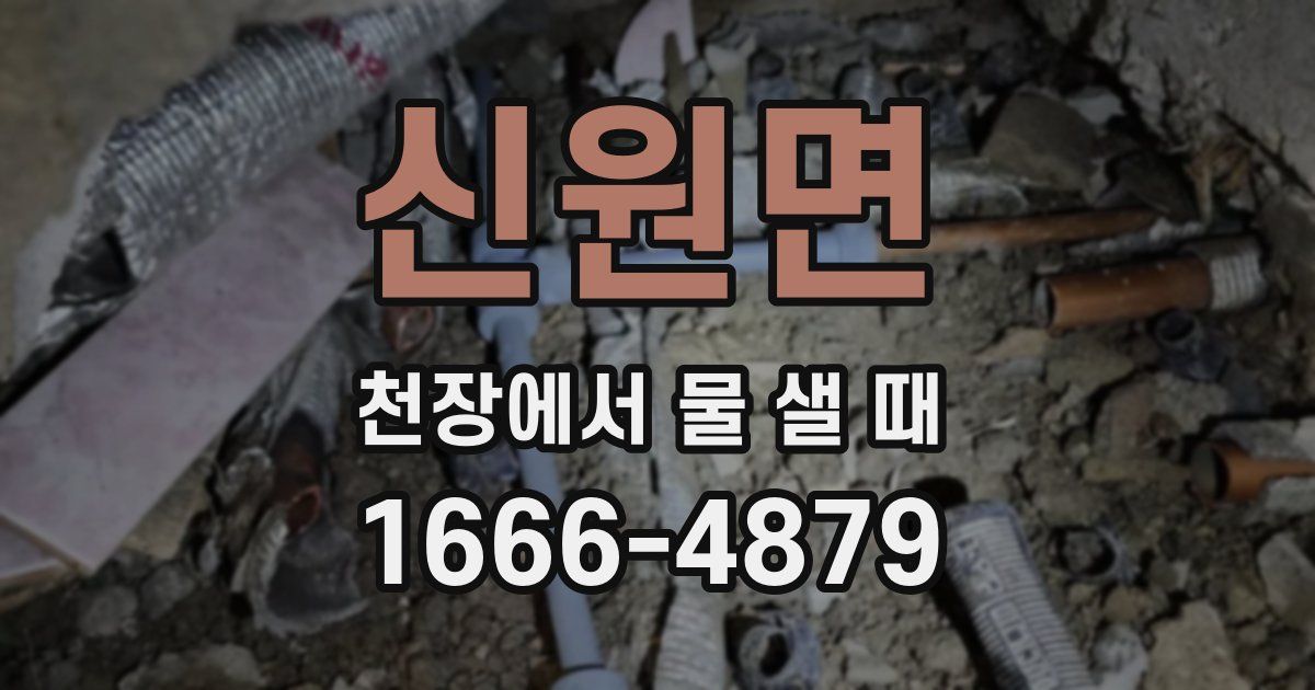 신원면 천장에서 물 샐 때