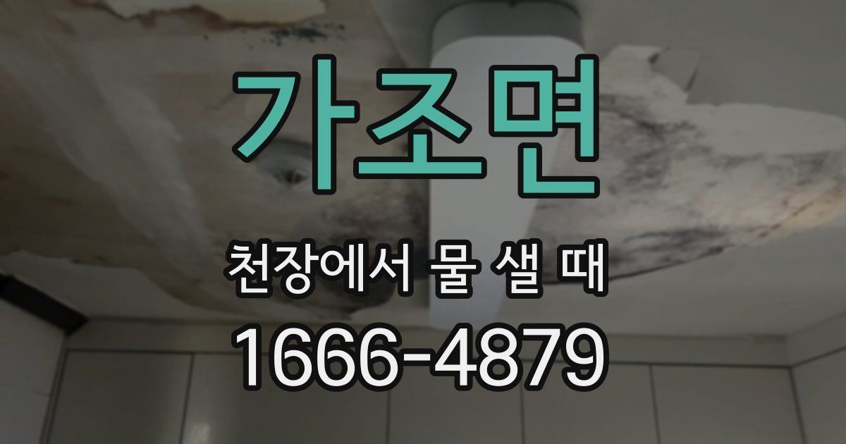가조면 천장에서 물 샐 때