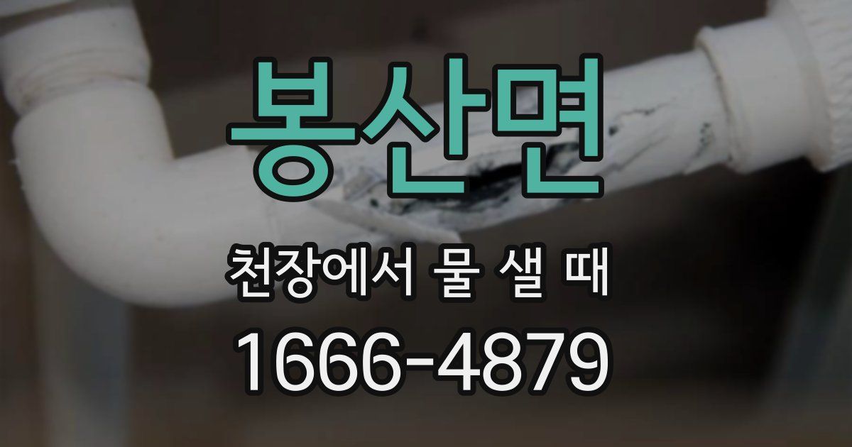 봉산면 천장에서 물 샐 때