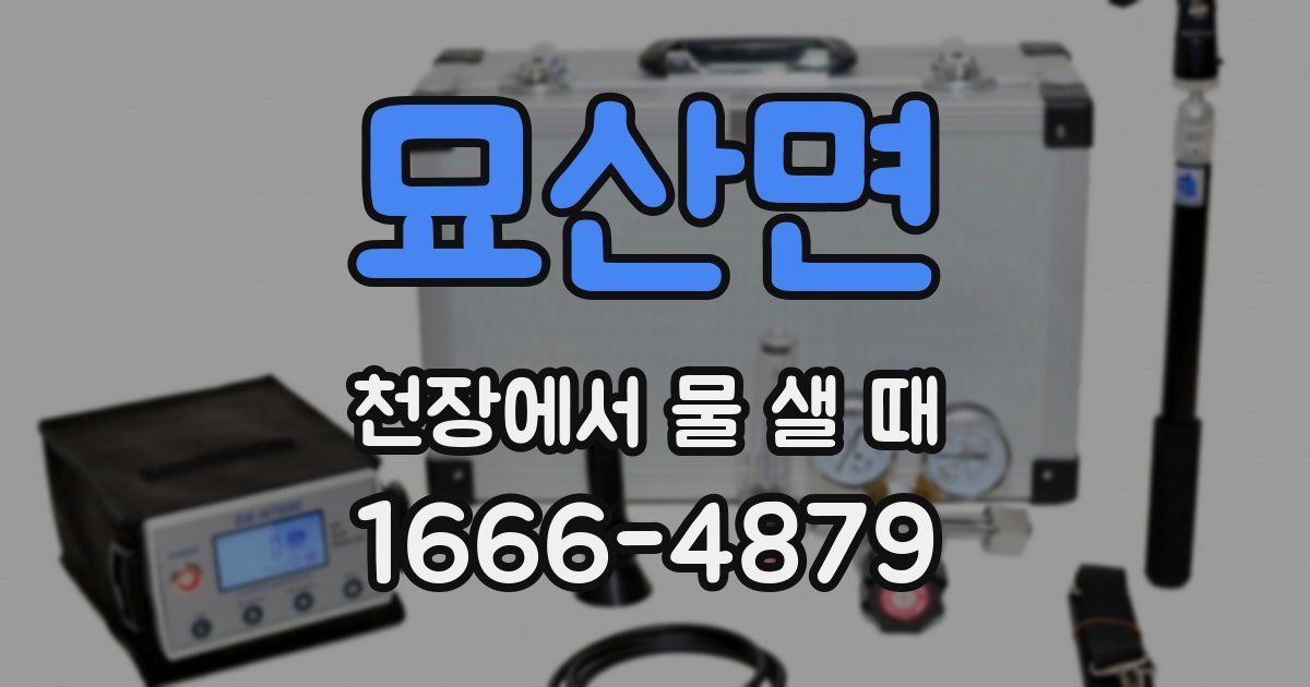 묘산면 천장에서 물 샐 때