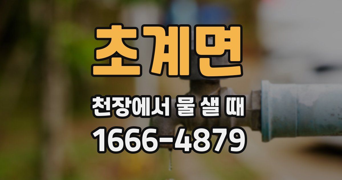 초계면 천장에서 물 샐 때