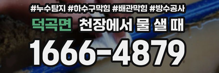 덕곡면 천장에서 물 샐 때