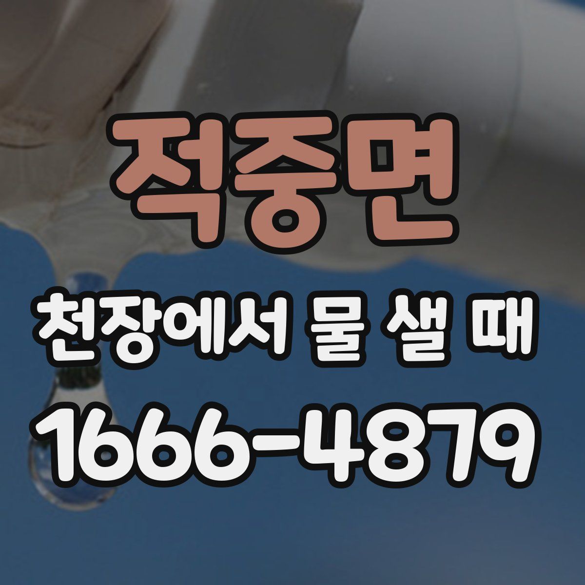 적중면 천장에서 물 샐 때