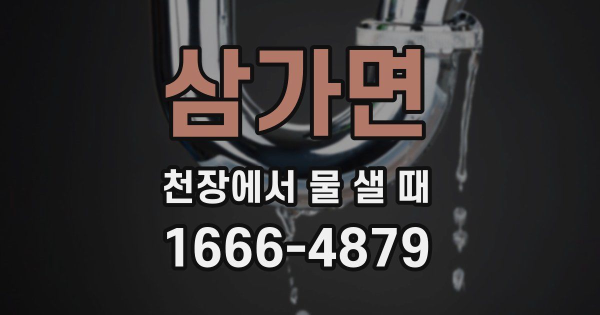 삼가면 천장에서 물 샐 때
